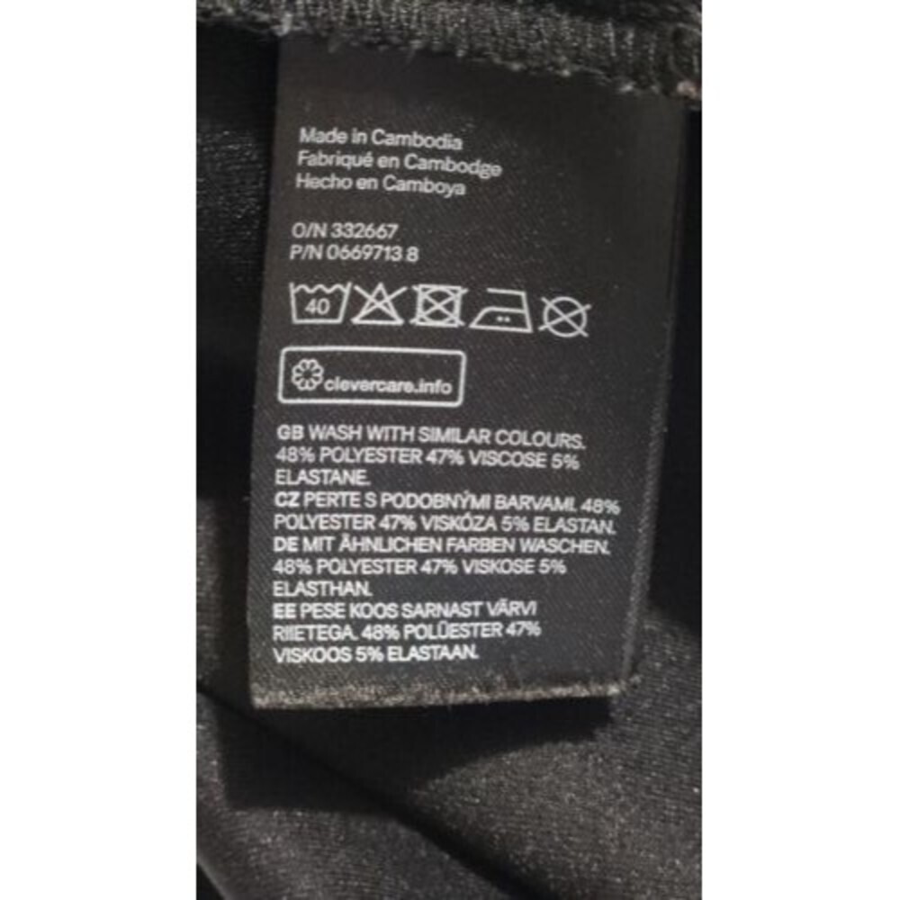H&M Long sleeve Top Sweater Size XS Color Black Back Zipper - Picture 8 of 8